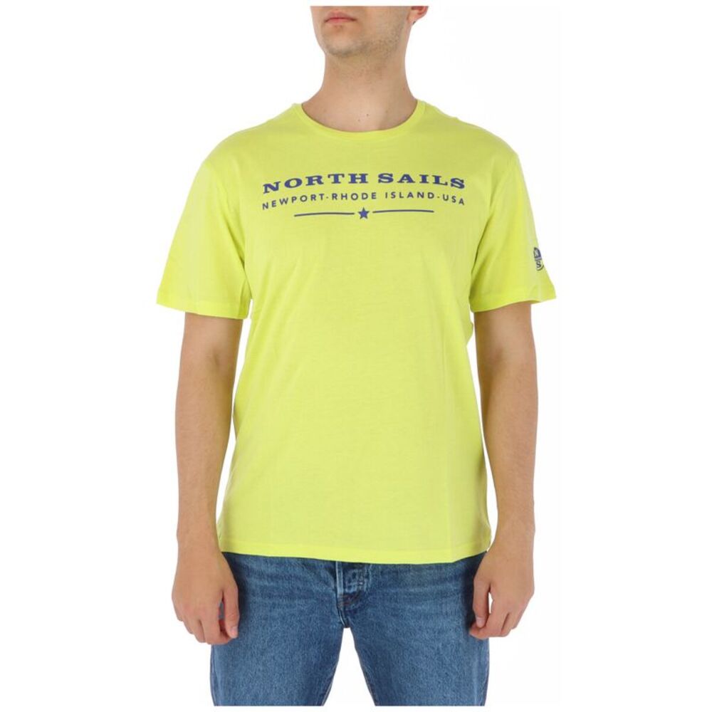 North Sails Crew Neck Short Sleeve TShirt Men Yellow Shirts